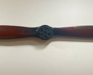 Wood and Brass Airplane Propeller, Large
