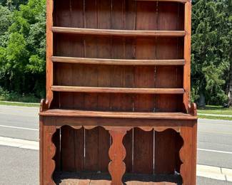 Antique European Pine Welsh Cupboard
