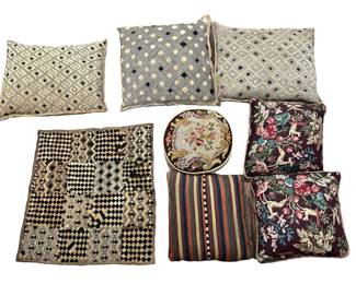 Collection Needlepoint, Embroidered Pillows, Textile
