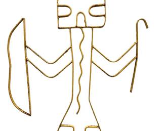 Mid Century Metal Work Hopi Indian Wall Sculpture
