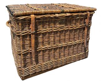 Large French Laundry Wicker Basket

