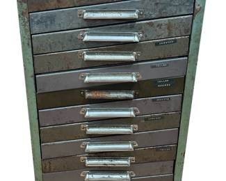 Vintage HAMILTON MFG. CO. Industrial Tool Filing Cabinet
