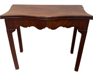 Mahogany Flip Top Gateleg Game Table, 19th C
