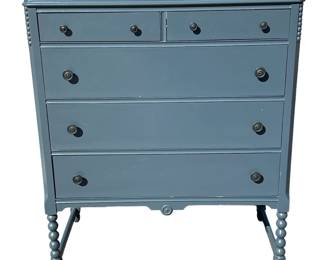 Blue Highboy Dresser
