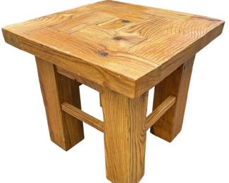 Vintage Pine Lodge Side Table

