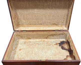 Antique 1871 Newspaper Lined Storage Box
