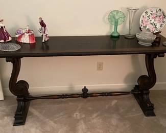 trestle style sofa table