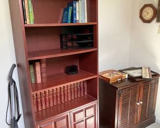 wall unit/book shelves with 2 door cabinet