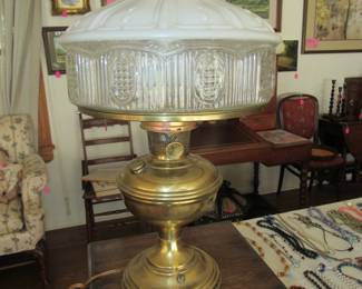 Aladdin brass lamp electrified