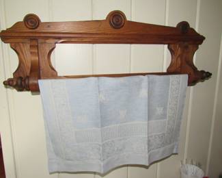 Victorian towel rack