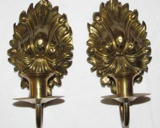Brass wall sconces