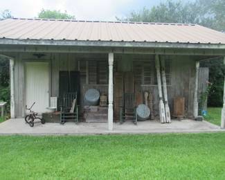 A lot of antique architectural items and tools in the building