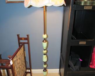 Akro agate glass floor lamp