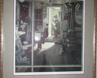 Signed Norman Rockwell lithograph