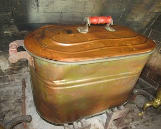 Antique copper boiler