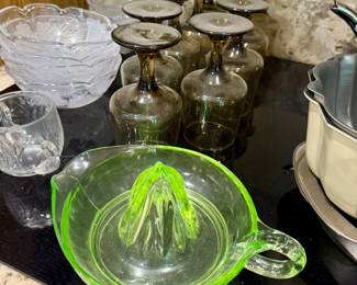 Mercury glass
Vintage glasses