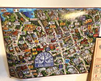 VINTAGE ENNIS TEXAS POSTER MAP.