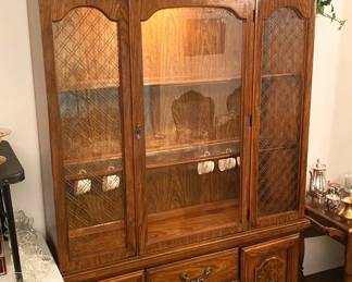 VERY NICE LIGHTED CHINA CABINET.