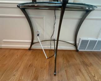 Small glass entry table