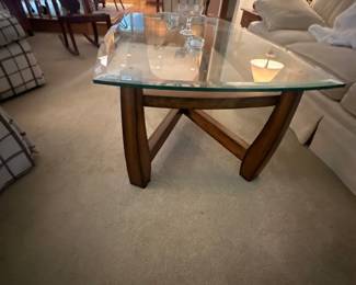 Glass coffee table