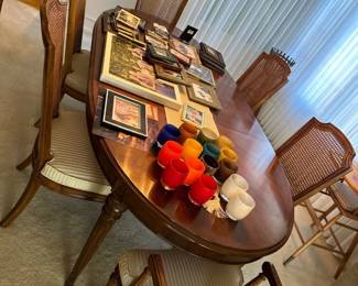 Formal dining room table with 6 chairs