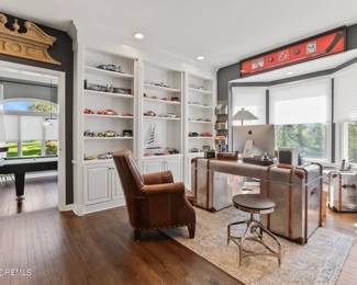 8.  RH Desk  $5000.00, Small End Table $2100.00 and Office Chair $1500.00 and Brown Leather Chair "Domain" $700.00