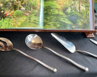 Long Salad Fork, Spoon, Pie Server 