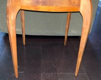 English Yew, side table .  Signed, RH Leonard 