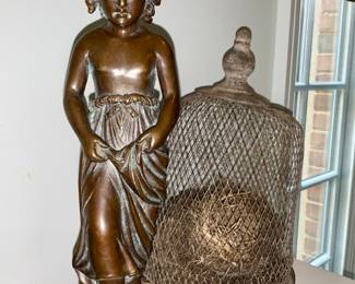 Bronze, unsigned.  13.5" w/ base