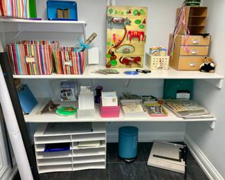 Arts, crafts, paper Cutter, storage bins 