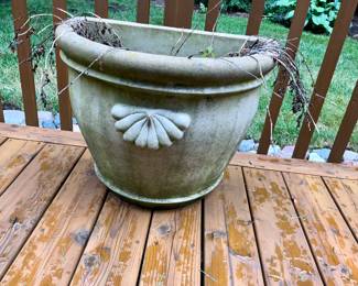 The Brookfield Co. Planters.  Half Planter w/ button feet available. 22.5" wide x 17.5 height, 92 lbs, 4 matching