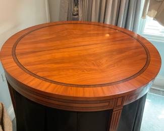 Flip top Table.  High Point,  N. Carolina. Removable skirt. 