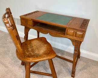 Romweber, vintage Romweber.  Desk W/ leather top