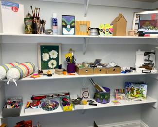 Arts, crafts, paper Cutter, storage bins 