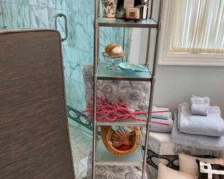 Stand,  silver and glass