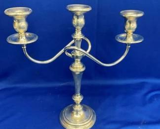 41.6 OZ SILVER CANDLE STAND
