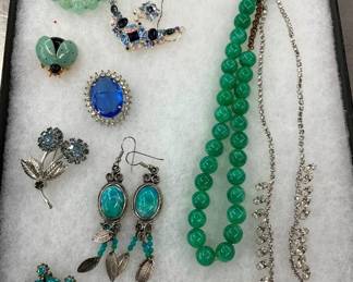 VINTAGE EARRINGS, NECKLACES