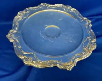 GOTHAM SILVER PLATE CAKE STAND 13X5