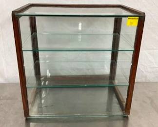 OAK COUNTER TOP DISPLAY CASE