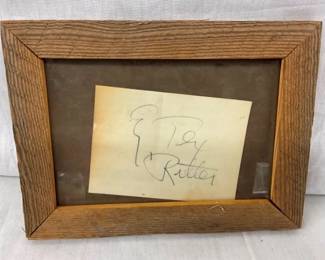 AUTOGRAPHED TEX RITTER SIGNITURE 8X6