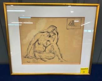 SIGNED ART NUEVO 13X11