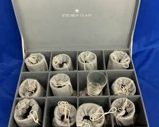 (12) STEUBEN GLASSES W/ BOX
