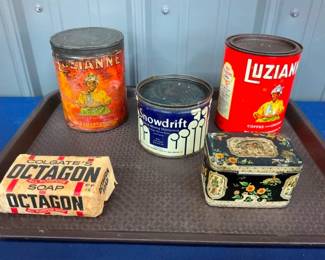 VARIOUS LUZIANNE CANS, OCTAGON, OTHERS