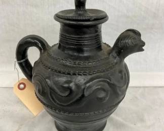VERY ORNATE EARLY FIGURAL TEAPOT