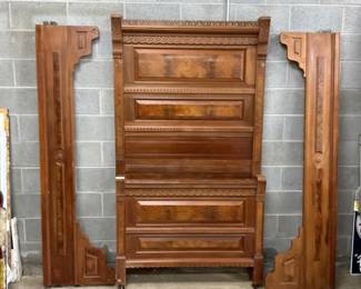 VICTORIAN BURAL WALNUT TWIN BED