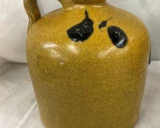 EARLY 1/2G. GA POTTERY JUG W/ COBALT