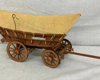 EARLY WOODEN COVERED WAGON 23X16