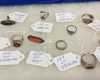 VARIOUS STERLING RINGS