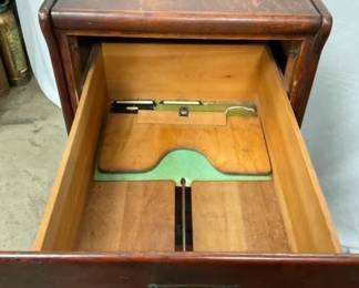 INSIDE VIEW LEGAL OAK FILE CABINET