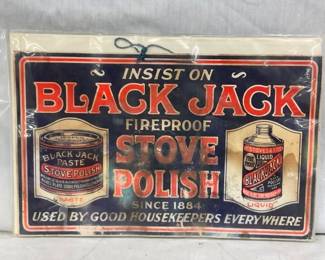 BLACK JACK STOVE POLISH CARDBOARD